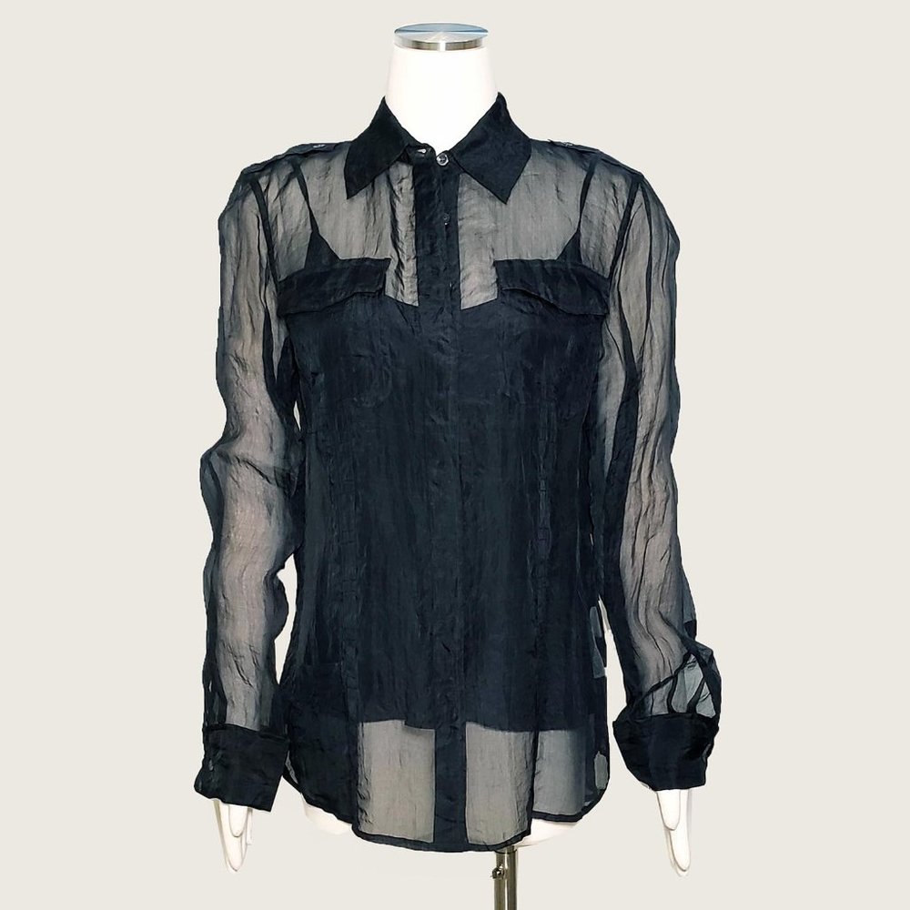 DKNY Silk Blouse with Built-In Tank NWT